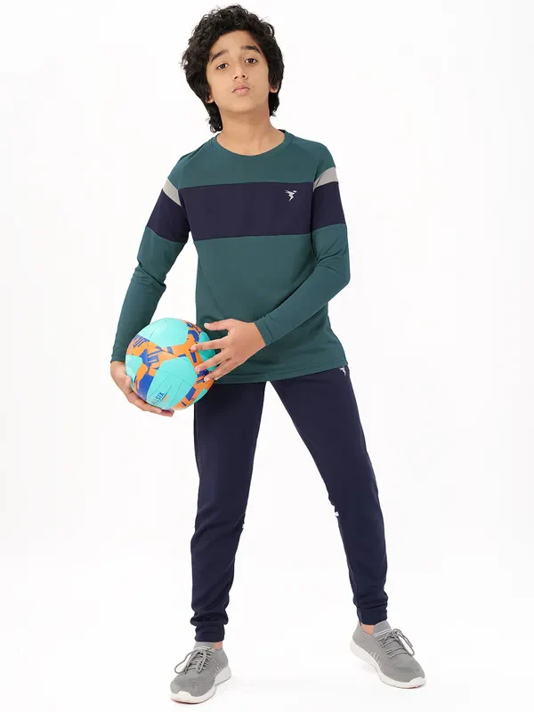 Boys Colorblock Slim Fit Crew Neck T-shirt with DOUBLE COOL - Image 2