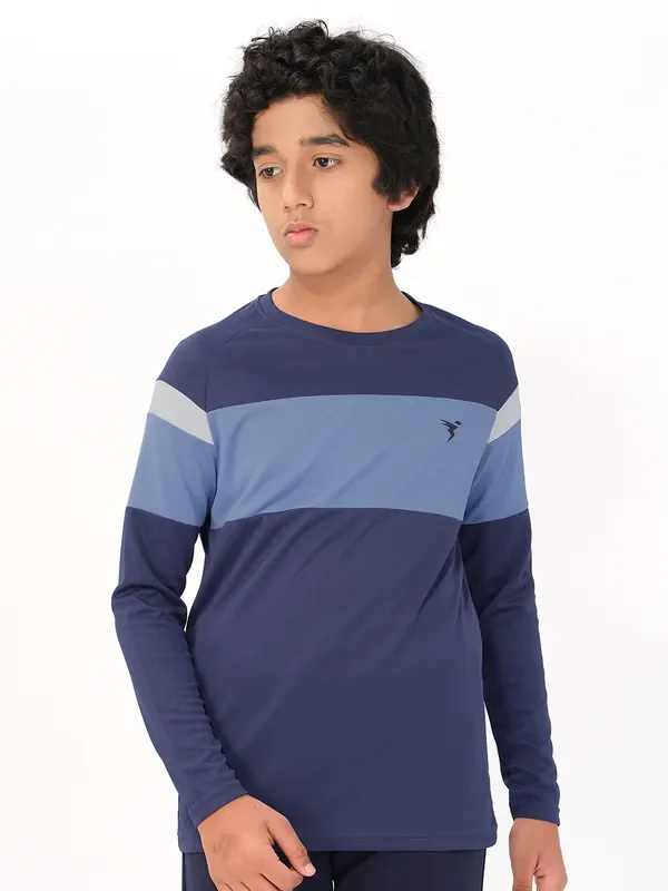 Boys Colorblock Slim Fit Crew Neck T-shirt with DOUBLE COOL - Image 3