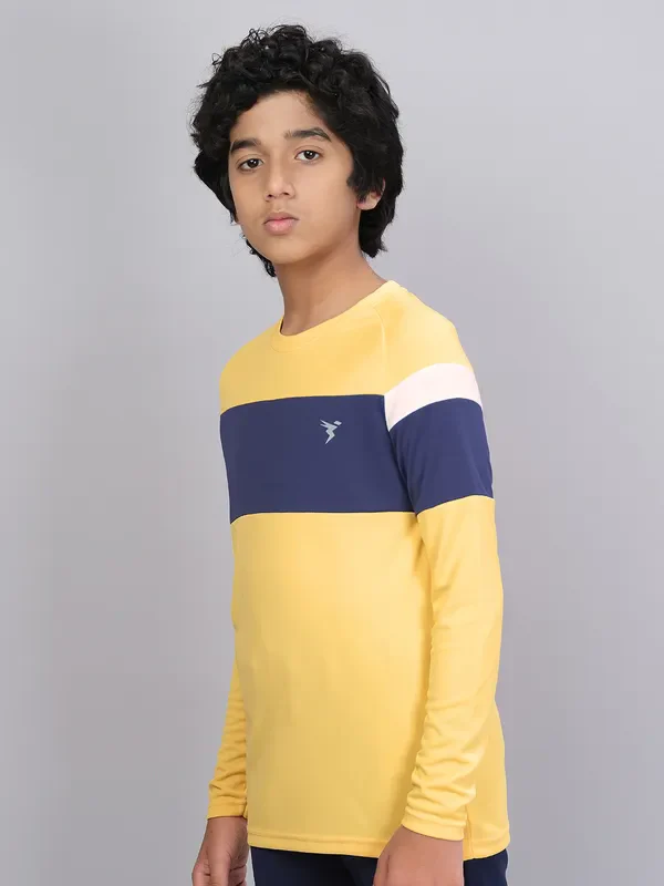 Boys Colorblock Slim Fit Crew Neck T-shirt with DOUBLE COOL - Image 3
