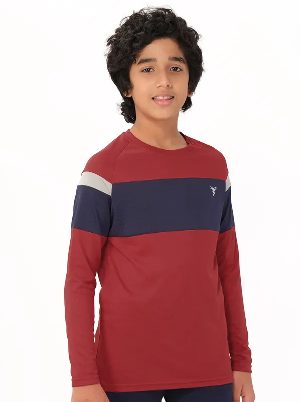 Boys Colorblock Slim Fit Crew Neck T-shirt with DOUBLE COOL - Image 6