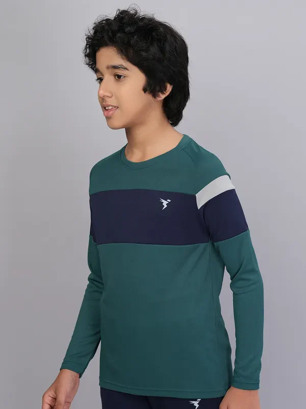 Boys Colorblock Slim Fit Crew Neck T-shirt with DOUBLE COOL - Image 3