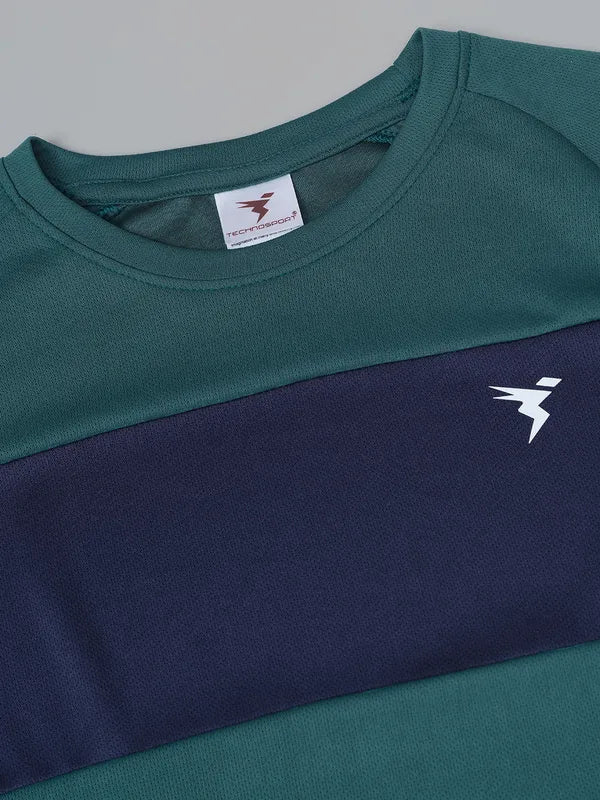 Boys Colorblock Slim Fit Crew Neck T-shirt with DOUBLE COOL - Image 7