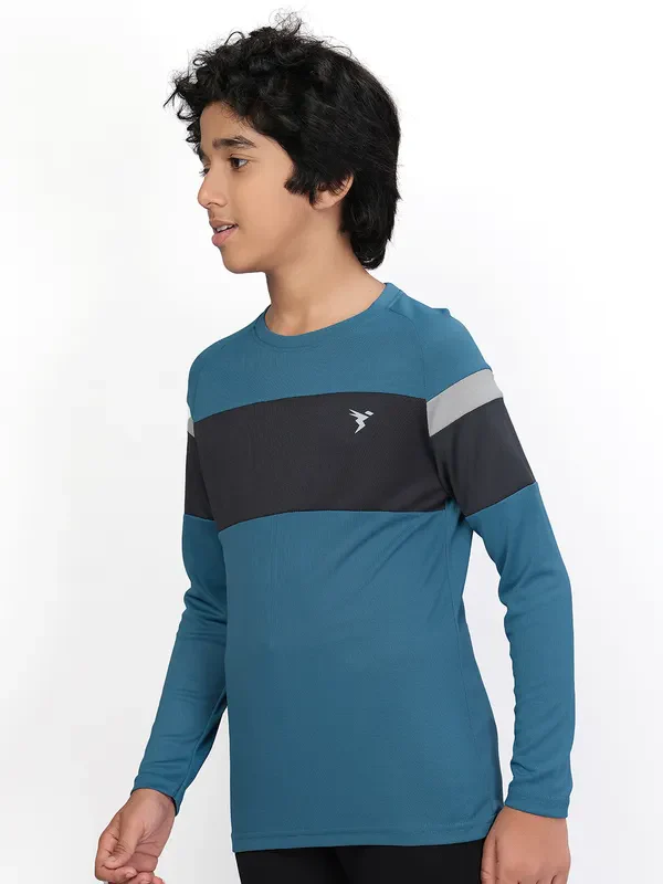 Boys Colorblock Slim Fit Crew Neck T-shirt with DOUBLE COOL - Image 5