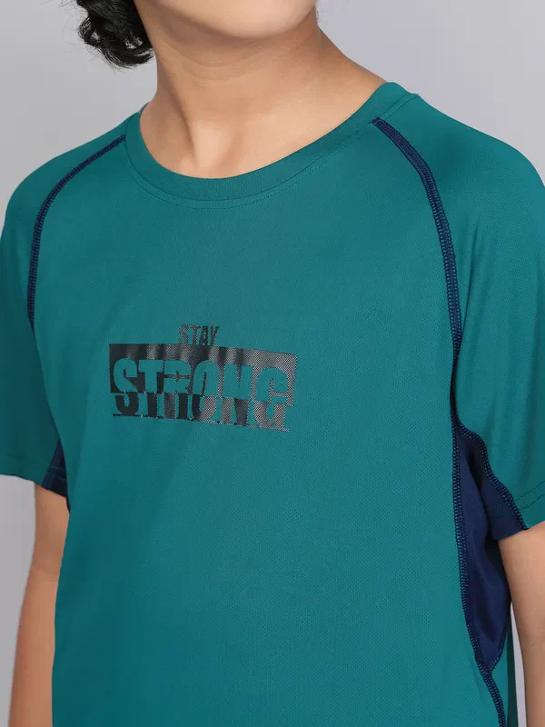 Boys Printed Slim Fit Crew Neck T-shirt with TECHNO COOL+ - Image 6