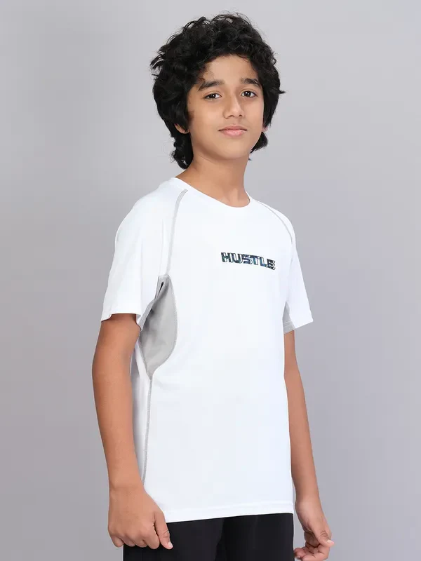 Boys Printed Slim Fit Crew Neck T-shirt with TECHNO COOL+ - Image 4