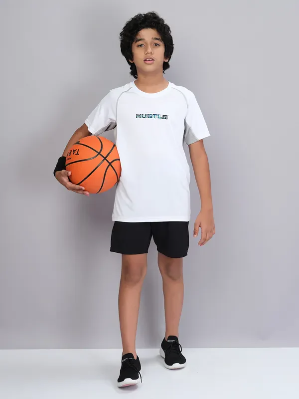 Boys Printed Slim Fit Crew Neck T-shirt with TECHNO COOL+ - Image 5