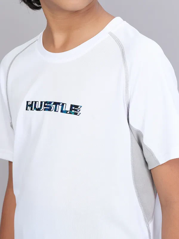 Boys Printed Slim Fit Crew Neck T-shirt with TECHNO COOL+ - Image 6