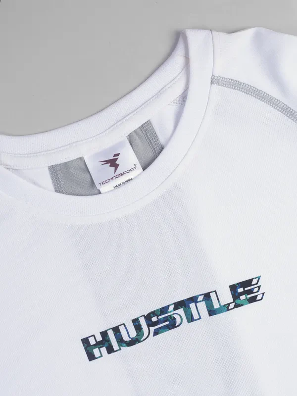 Boys Printed Slim Fit Crew Neck T-shirt with TECHNO COOL+ - Image 8
