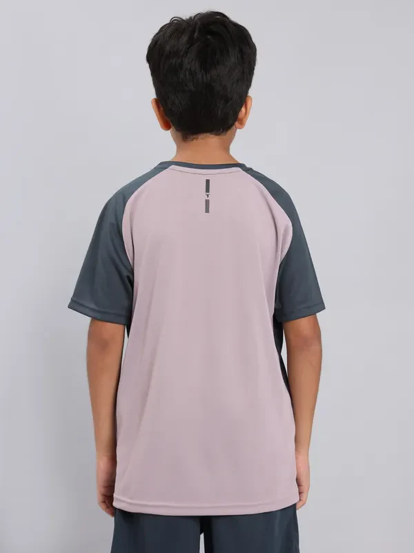Boys Colorblock Slim Fit Crew Neck T-shirt with TECHNO COOL+ - Image 4