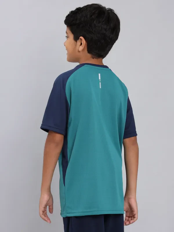 Boys Colorblock Slim Fit Crew Neck T-shirt with TECHNO COOL+ - Image 7