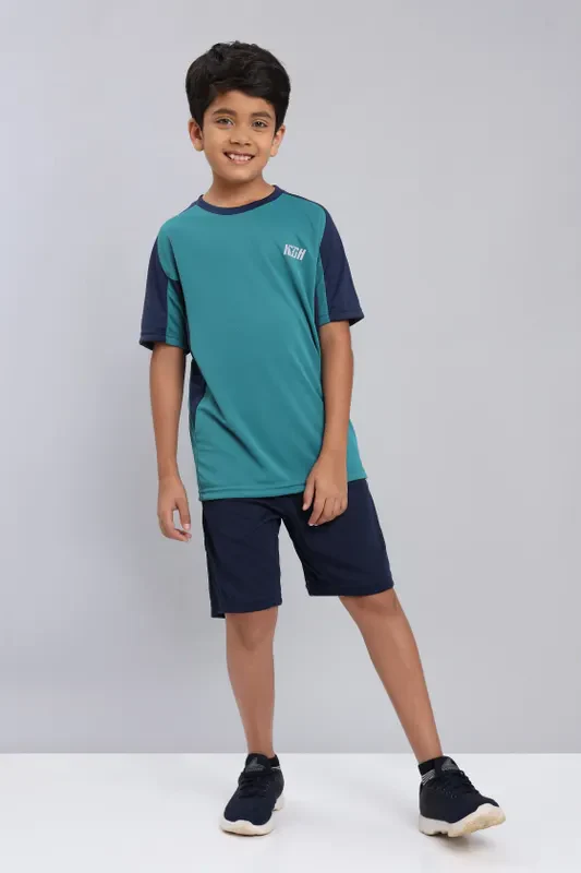 Boys Colorblock Slim Fit Crew Neck T-shirt with TECHNO COOL+ - Image 9