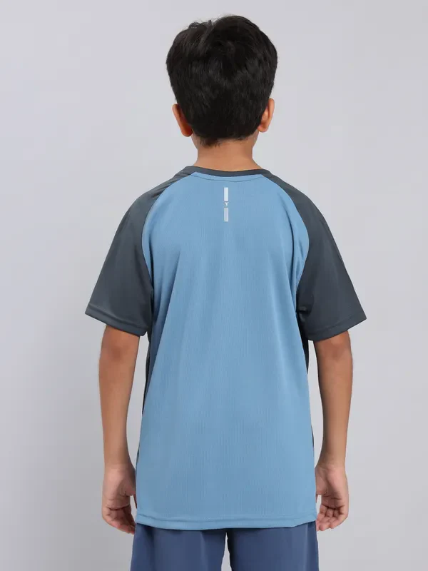 Boys Colorblock Slim Fit Crew Neck T-shirt with TECHNO COOL+ - Image 7