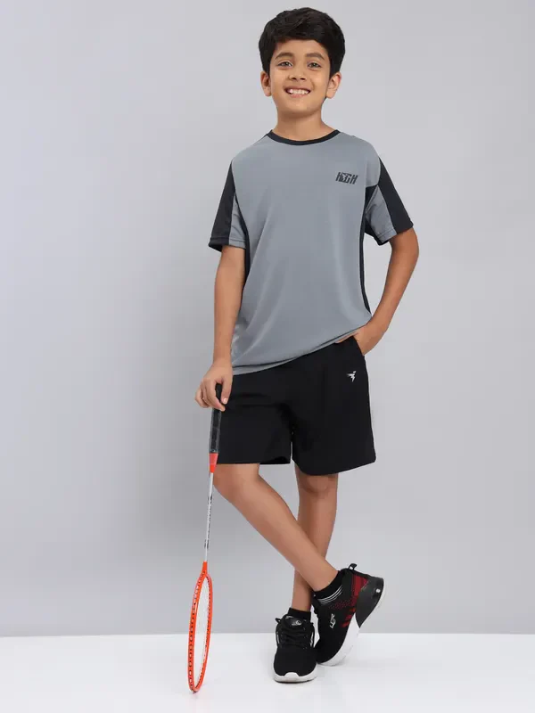 Boys Colorblock Slim Fit Crew Neck T-shirt with TECHNO COOL+ - Image 7