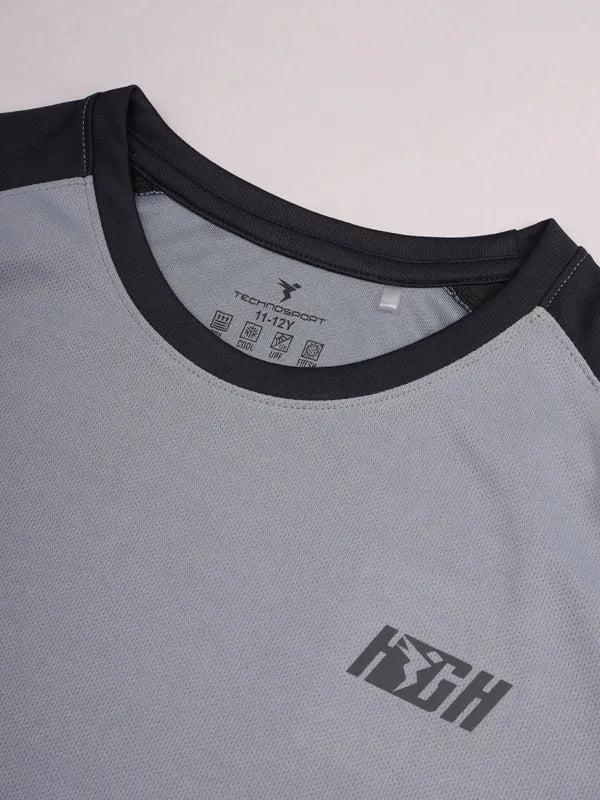 Boys Colorblock Slim Fit Crew Neck T-shirt with TECHNO COOL+ - Image 8