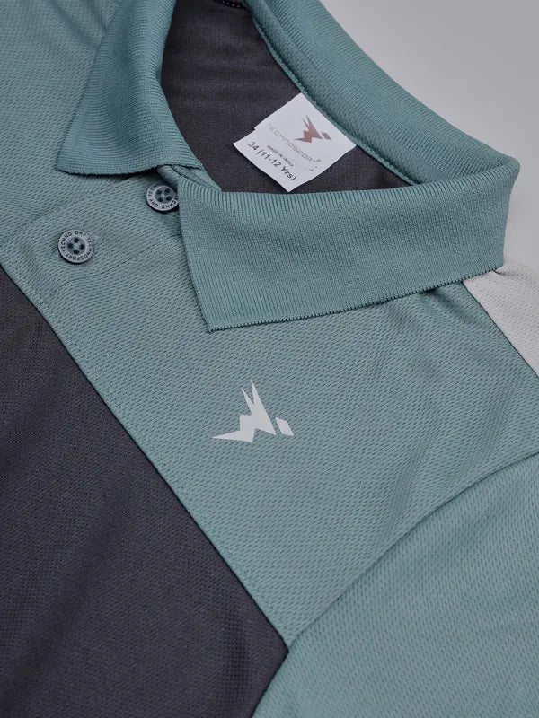 Boys Colorblock Slim Fit Polo T-shirt with TECHNO COOL+ - Image 7