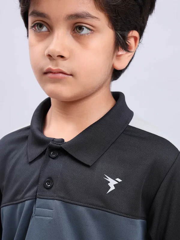 Boys Colorblock Slim Fit Polo T-shirt with TECHNO COOL+ - Image 5