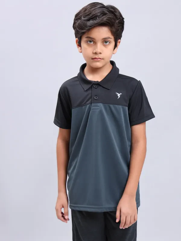 Boys Colorblock Slim Fit Polo T-shirt with TECHNO COOL+ - Image 6