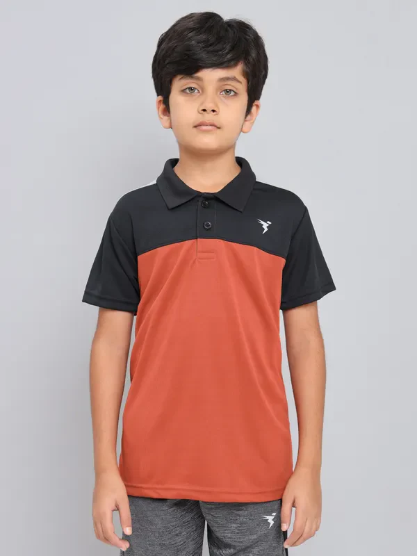 Boys Colorblock Slim Fit Polo T-shirt with TECHNO COOL+ - Image 3