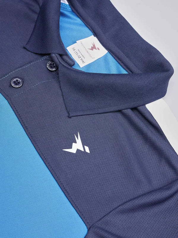 Boys Colorblock Slim Fit Polo T-shirt with TECHNO COOL+ - Image 7