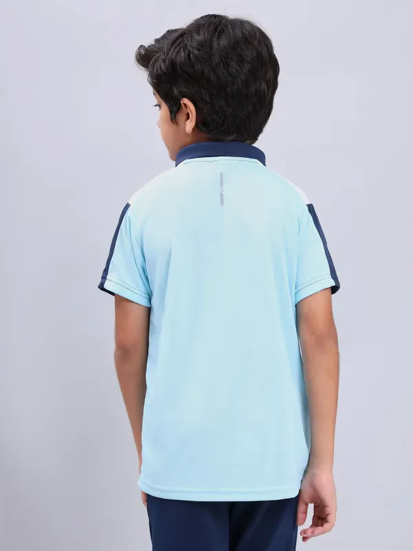 Boys Colorblock Slim Fit Polo T-shirt with TECHNO COOL+ - Image 4