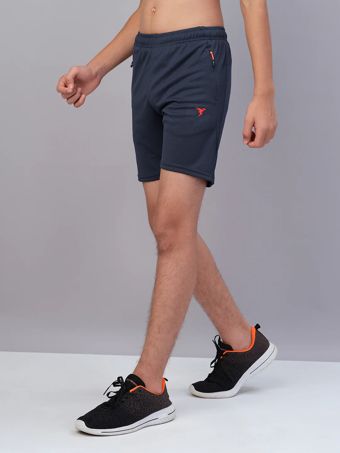 Boys Solid Slim Fit Shorts with TECHNO GUARD - Image 2