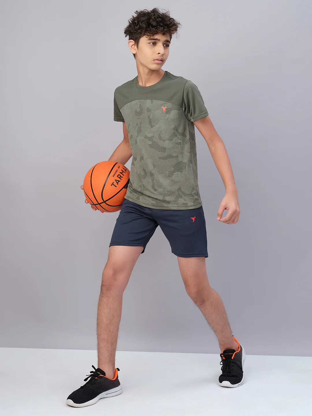 Boys Solid Slim Fit Shorts with TECHNO GUARD - Image 4