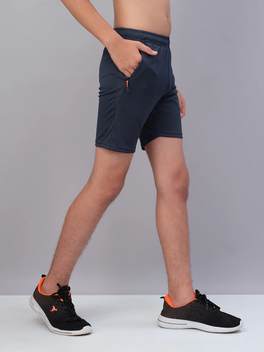 Boys Solid Slim Fit Shorts with TECHNO GUARD - Image 5