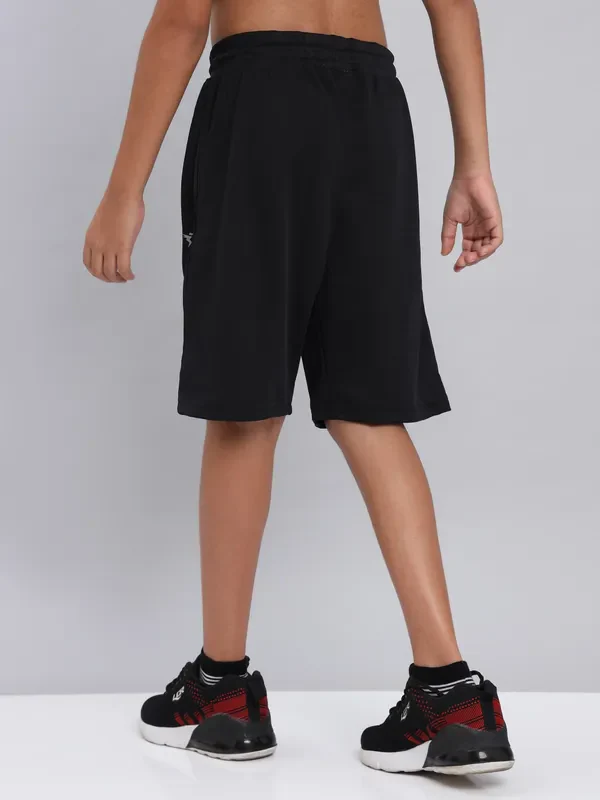 Boys Solid Slim Fit Shorts with TECHNO COOL+ - Image 3