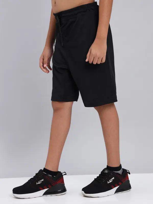 Boys Solid Slim Fit Shorts with TECHNO COOL+ - Image 6