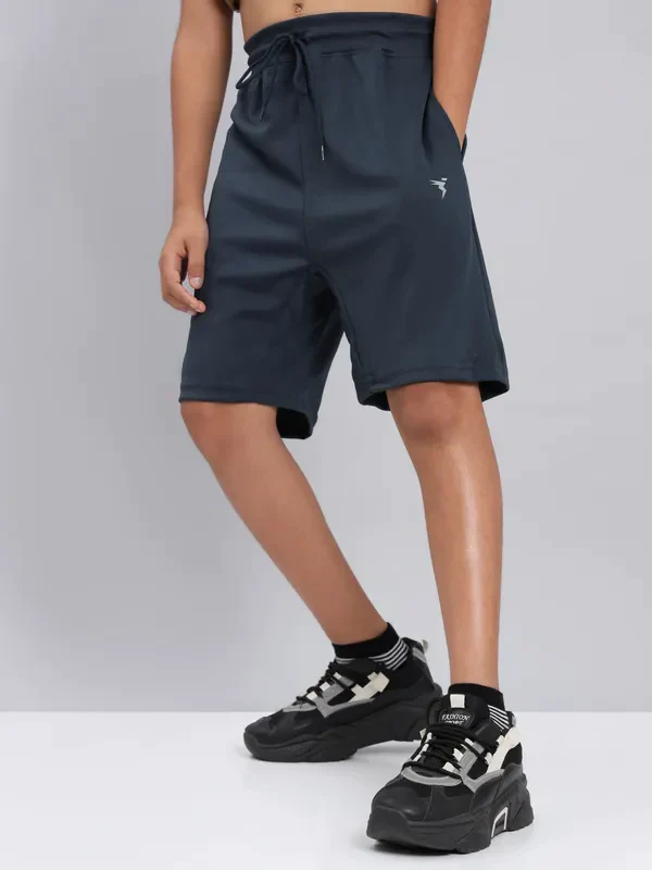 Boys Solid Slim Fit Shorts with TECHNO COOL+ - Image 8