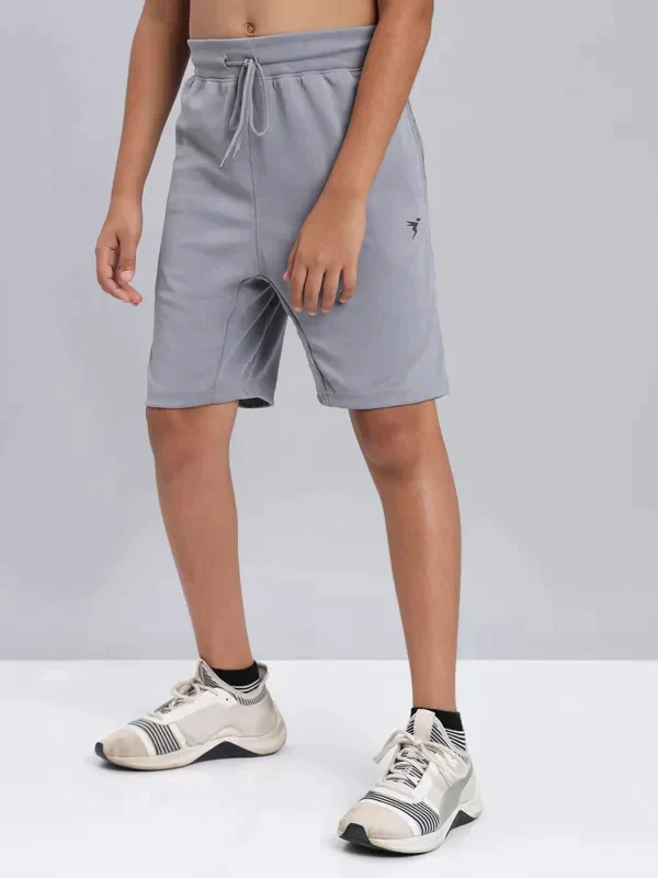 Boys Solid Slim Fit Shorts with TECHNO COOL+ - Image 9