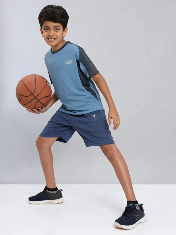 Boys Solid Slim Fit Shorts with TECHNO COOL+ - Image 10