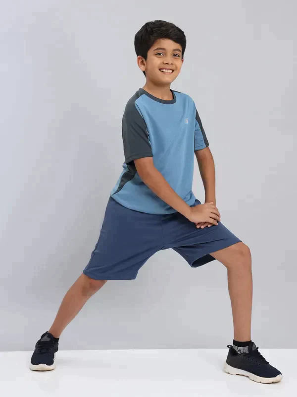 Boys Solid Slim Fit Shorts with TECHNO COOL+ - Image 3