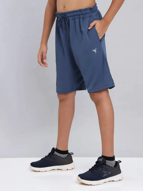 Boys Solid Slim Fit Shorts with TECHNO COOL+ - Image 8