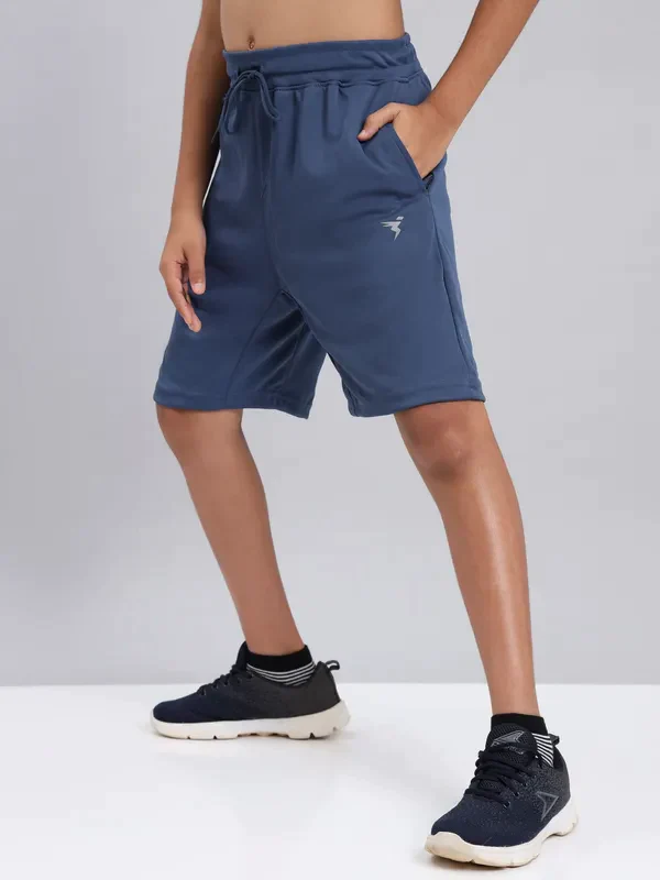 Boys Solid Slim Fit Shorts with TECHNO COOL+ - Image 9