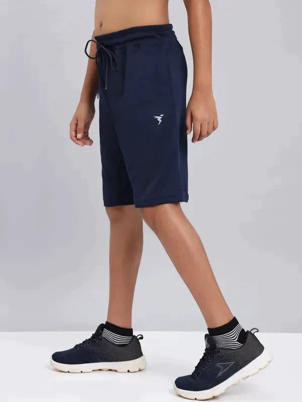 Boys Solid Slim Fit Shorts with TECHNO COOL+ - Image 8