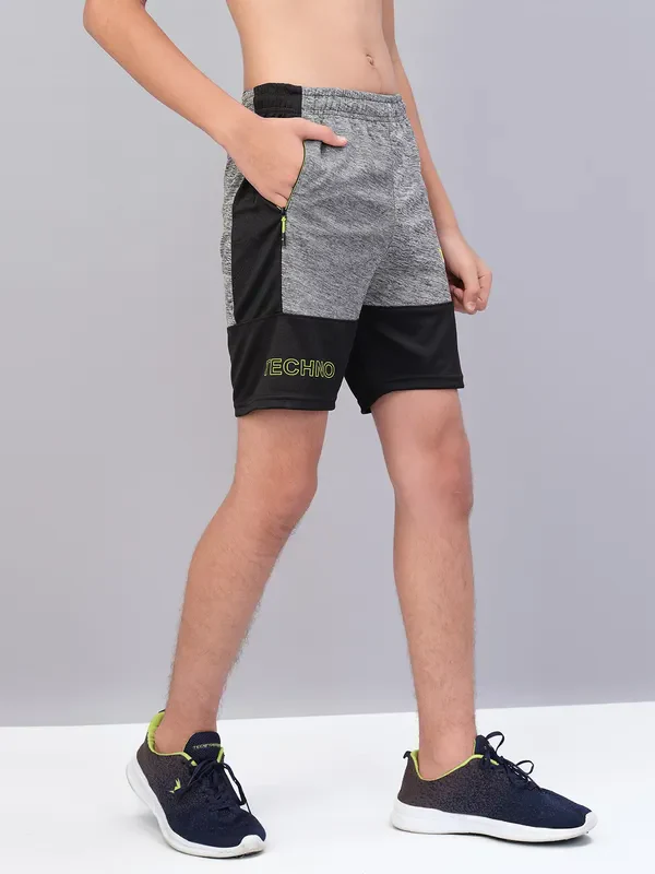 Boys Melange Slim Fit Shorts with TECHNO GUARD - Image 5