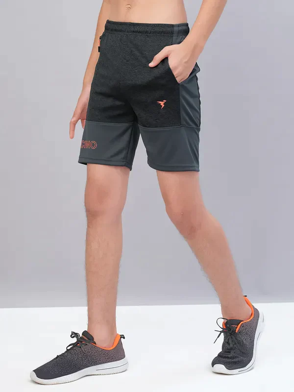 Boys Melange Slim Fit Shorts with TECHNO GUARD - Image 4