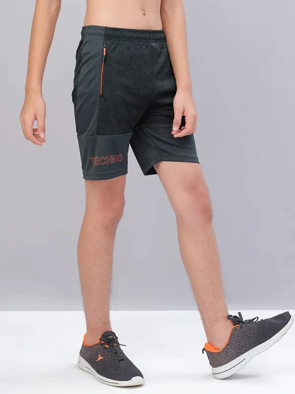 Boys Melange Slim Fit Shorts with TECHNO GUARD - Image 5