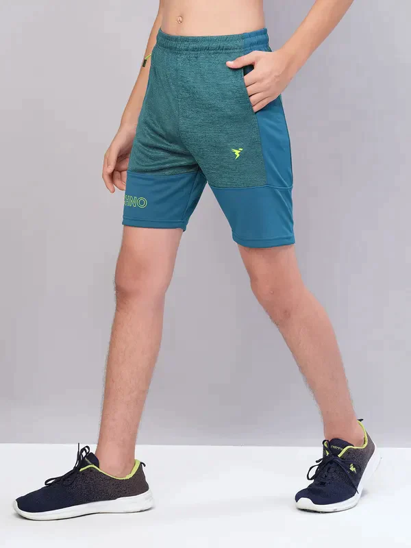 Boys Melange Slim Fit Shorts with TECHNO GUARD - Image 5