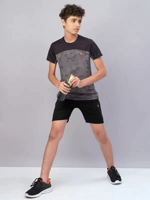Boys Solid Slim Fit Shorts with TECHNO GUARD - Image 10