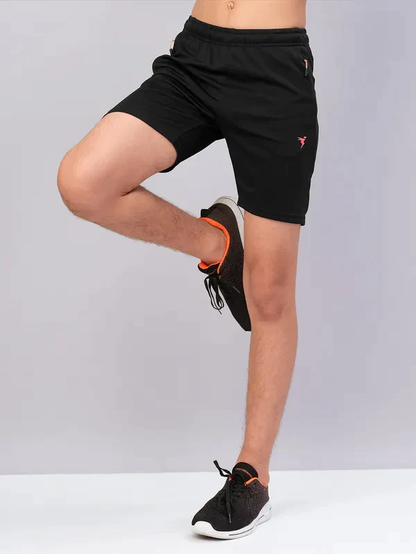 Boys Solid Slim Fit Shorts with TECHNO GUARD - Image 13