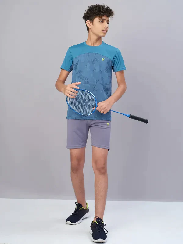 Boys Solid Slim Fit Shorts with TECHNO GUARD - Image 26