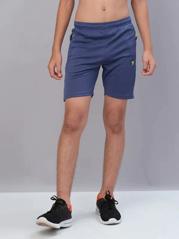 Boys Solid Slim Fit Shorts with TECHNO GUARD - Image 33