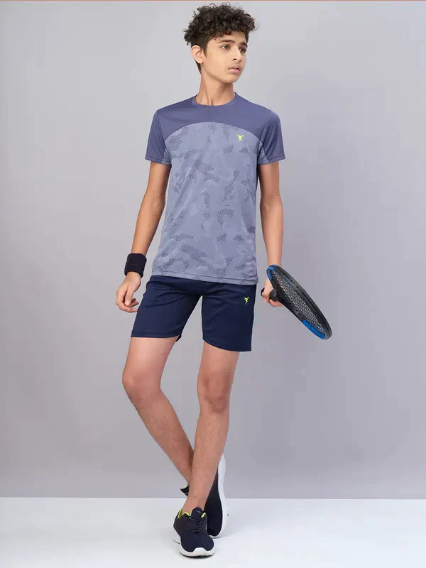 Boys Solid Slim Fit Shorts with TECHNO GUARD - Image 42