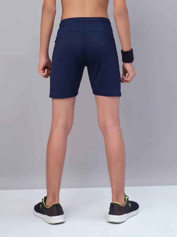 Boys Solid Slim Fit Shorts with TECHNO GUARD - Image 43