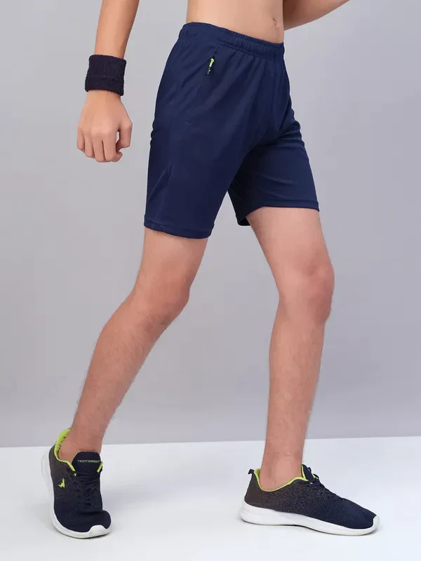Boys Solid Slim Fit Shorts with TECHNO GUARD - Image 44