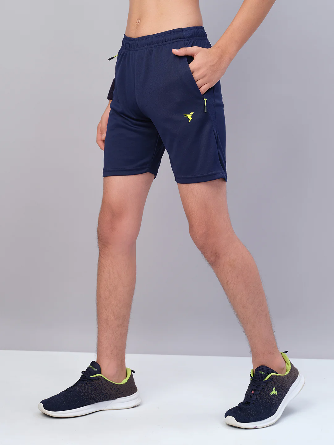 Boys Solid Slim Fit Shorts with TECHNO GUARD - Image 5