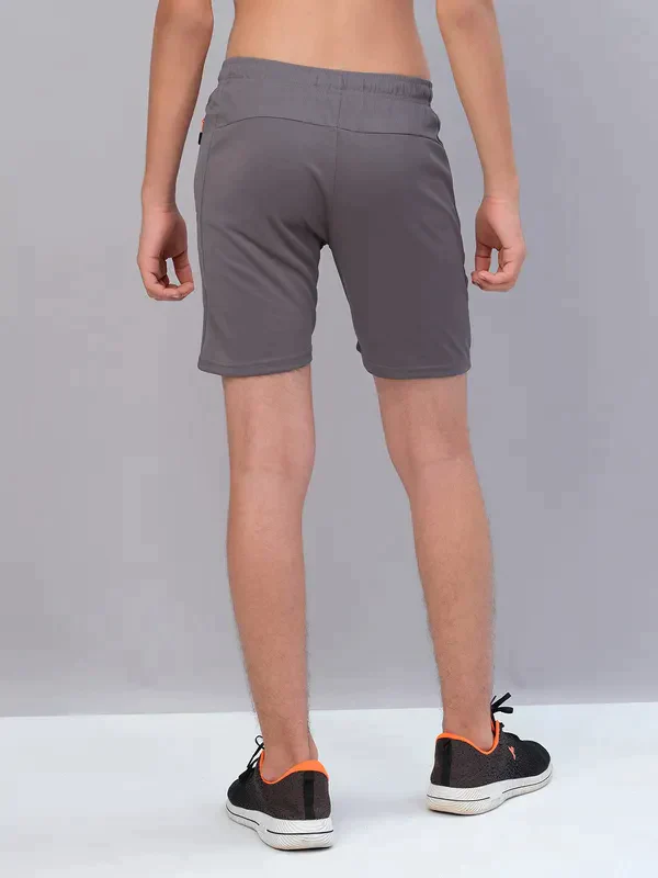Boys Solid Slim Fit Shorts with TECHNO GUARD - Image 4
