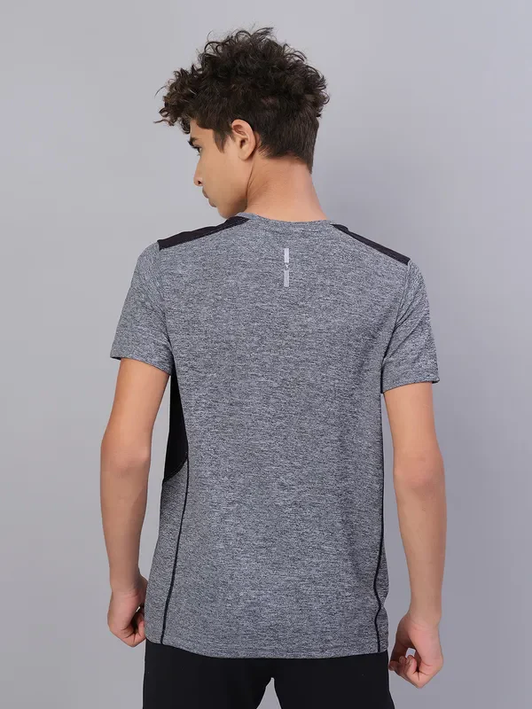 Boys Melange Slim Fit Crew Neck T-shirt with DOUBLE COOL - Image 2